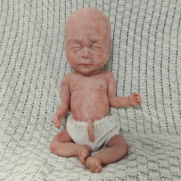 40cm Sleeping Preemie 3.63lbs Newborn Boy Platinum Silicone Reborn Baby Dolls US - Picture 3 of 12